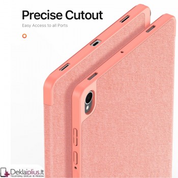 Dux Ducis domo dirbtinos odos atverčiamas dėklas - rūžavas (Samsung Galaxy Tab S11) Dux Ducis domo dirbtinos odos atverčiamas dėklas - rūžavas (Samsung Galaxy Tab S11)
